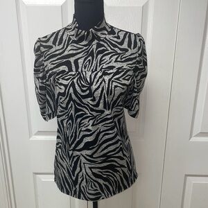 Heart Soul Zebra Print Top